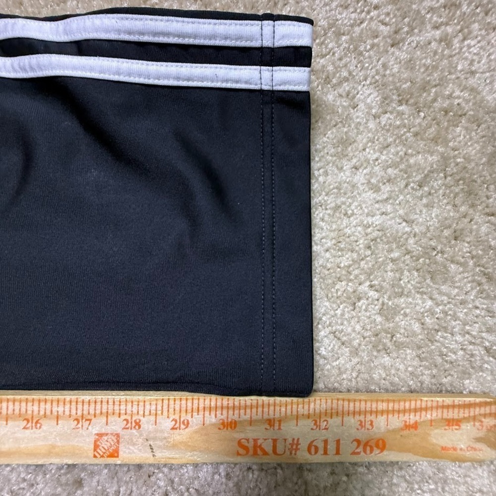 Vintage Adidas Track Pants Mens XL Black 3 Stripe Full Side Tear Away Snap Off - Picture 6 of 8
